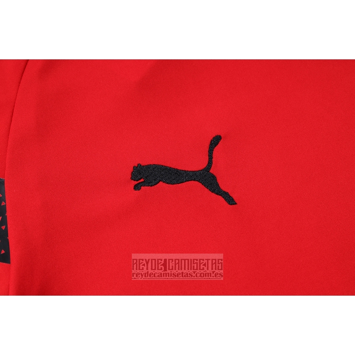 Chandal del AC Milan Manga Corta 2022-2023 Rojo - Pantalon Corto